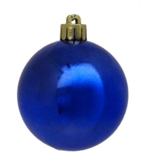 Julekugle 6 cm farve blå